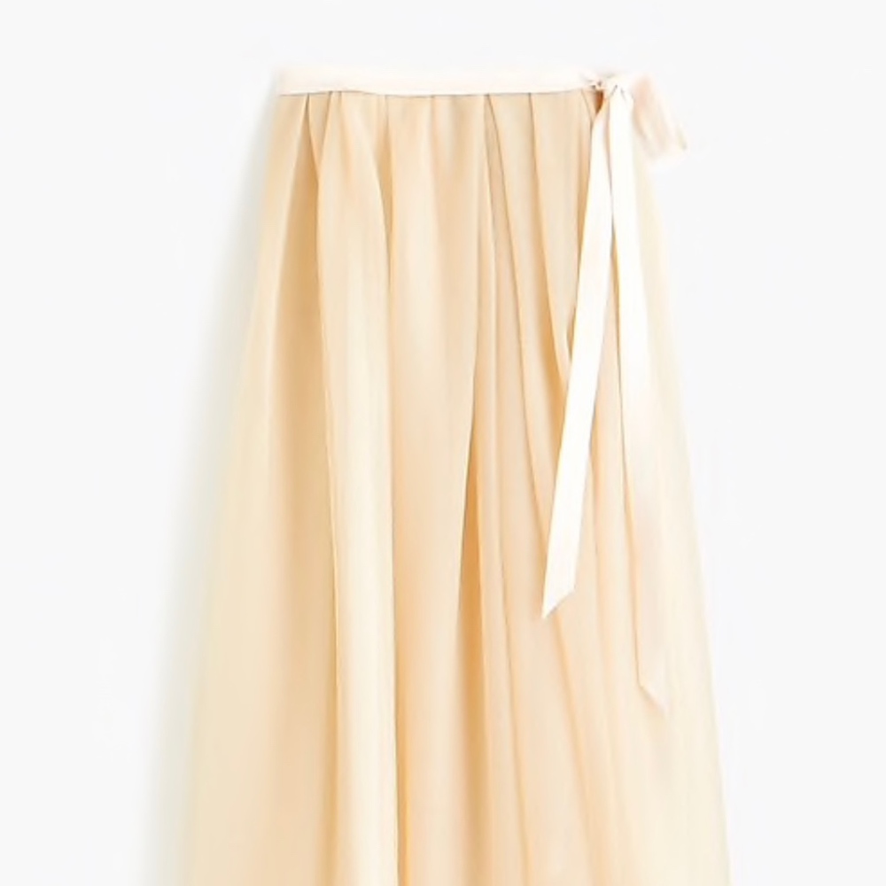 J. Crew Cream Midi Skirt